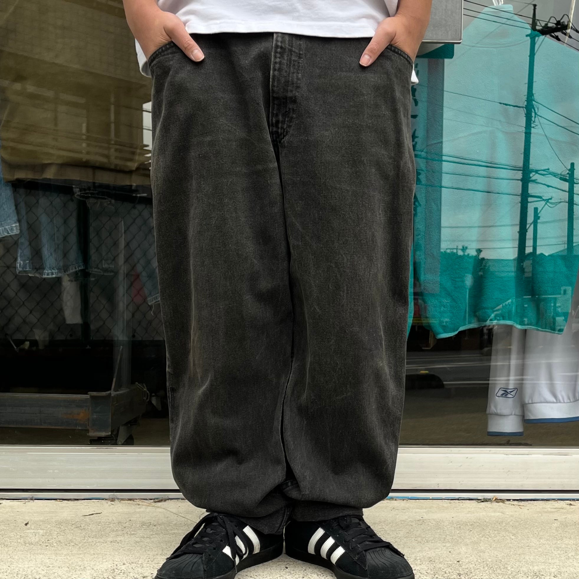 パネル 410 LEVI'S 550 BLACK ブラック W40 L30 ワイドバギー