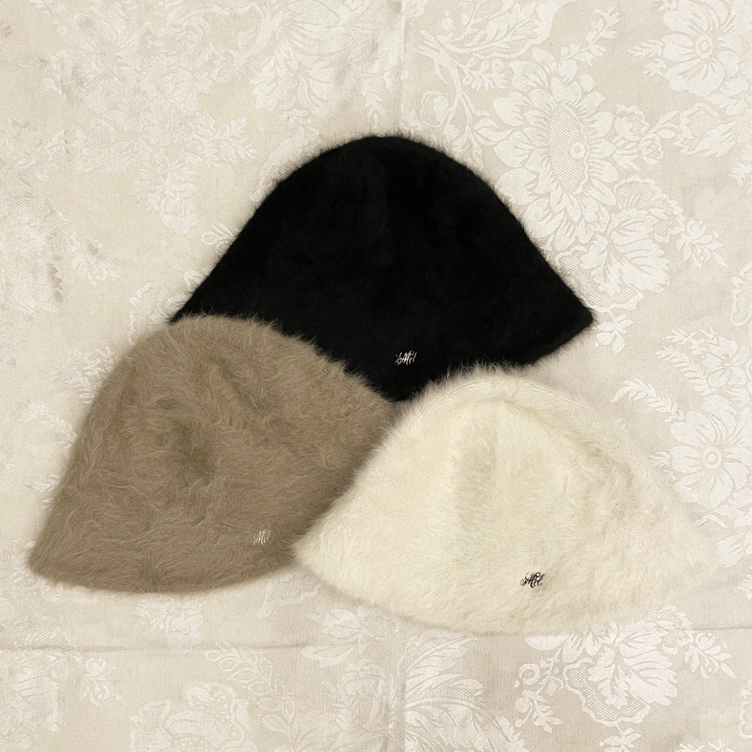 Mel. fur bucket hat-BEIGE
