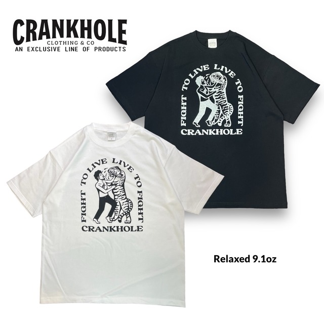 CRANKHOLE【クランクホール】 ”FIGHT TO LIVE"  T-SHIRTS S/S (9.1oz)