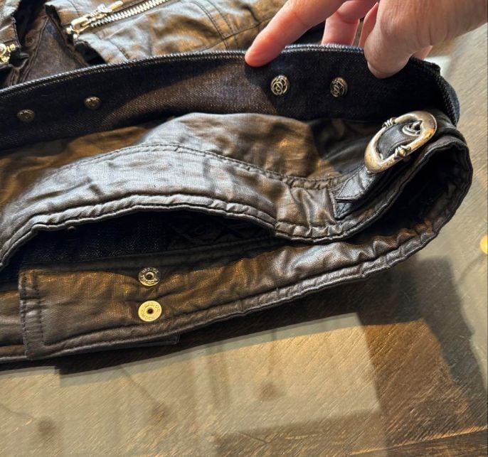 CHROME HEARTS クロムハーツ デニム 襟アーム ワックスコットン切替