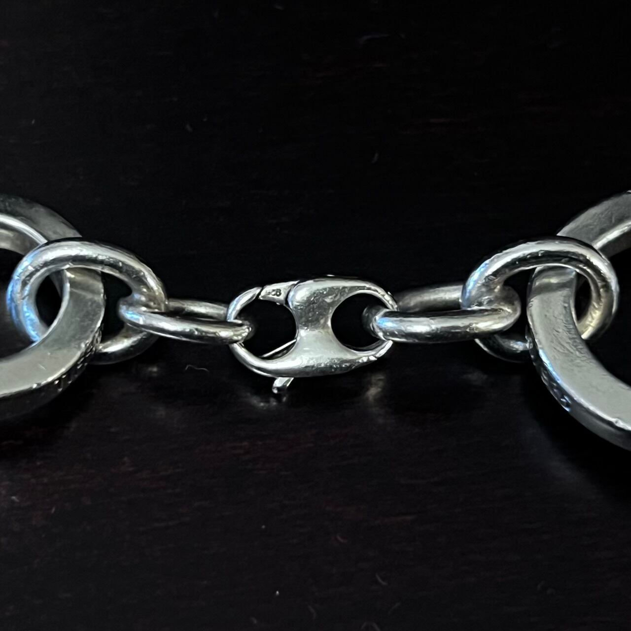 VINTAGE TIFFANY & CO. Double Shackle Key Chain Sterling Silver