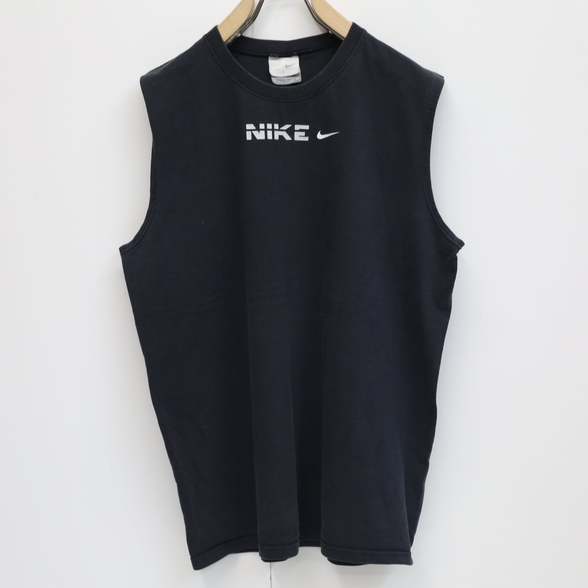 NIKE ナイキ 00年代 USA製 スモールロゴ テック ノースリーブ Tシャツ