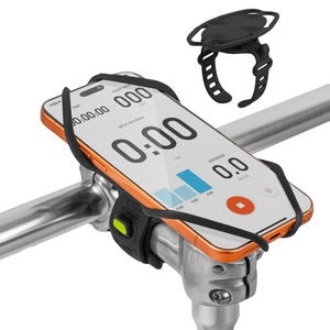 【数量限り】新登場 BONE Bike Tie 6 Pro 自転車 スマホホルダー スタンド シリコン スマホ自転車ホルダー ロードバイク すまほ ホルダー ジテンシャ 携帯ホルダー スマホ 固定 落下防止 防振 衝撃 振動吸収 簡単取付 ママチャリ スクーター 手帳型 リング対応 iPhone 17/16/15/14/13 Plus Pro Max 4.7?7.2インチ ステム用 - 黒