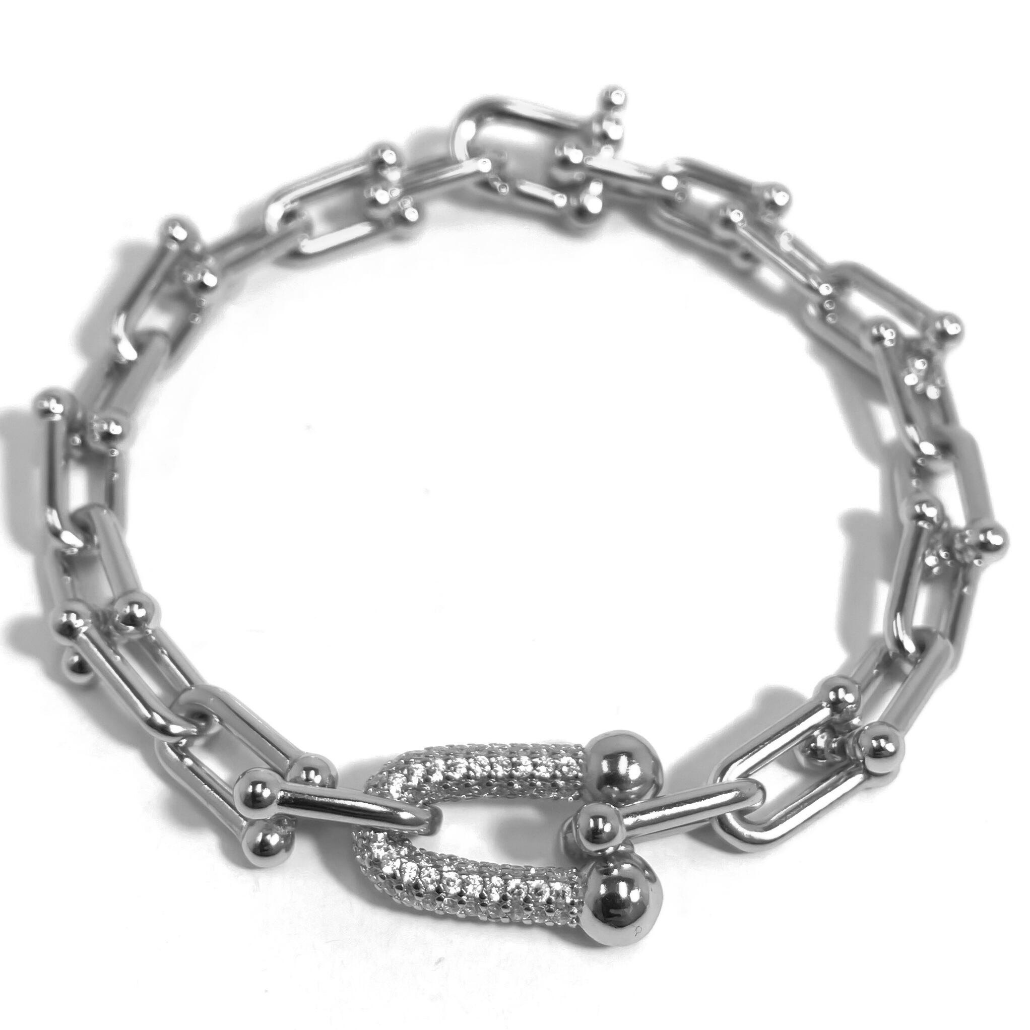 zirconia hardware bracelet【SILVER】 SHINE OFFICIAL