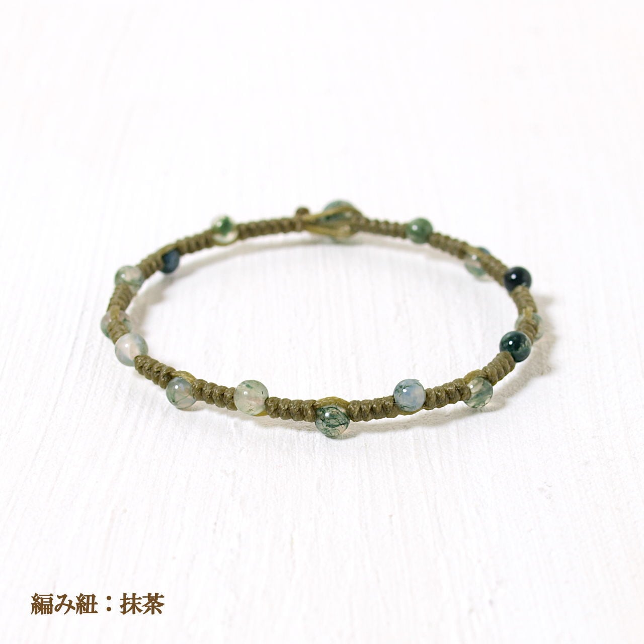 モスアゲート うさぎ グリーンマイカインクォーツ ブレスレット 【公式