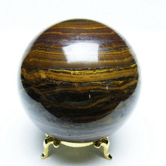 アイアンタイガーアイ 丸玉 72mm スフィア 一点物 151-8151