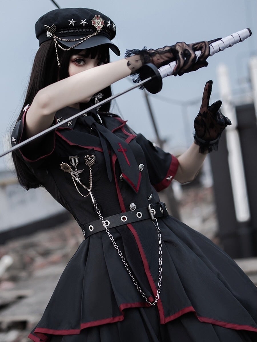 ATK.LADY】A46 Black rose and sword【黒薔薇之剣】アシメ