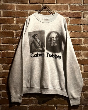 【Caka act3】90’s “John Calvin” × “Thomas Hobbes” Vintage Sweatshirt
