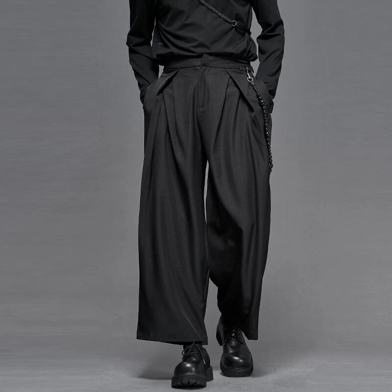 【ORV0112】Tailored Minimalist Straight Wide-Leg Trousers / 3color