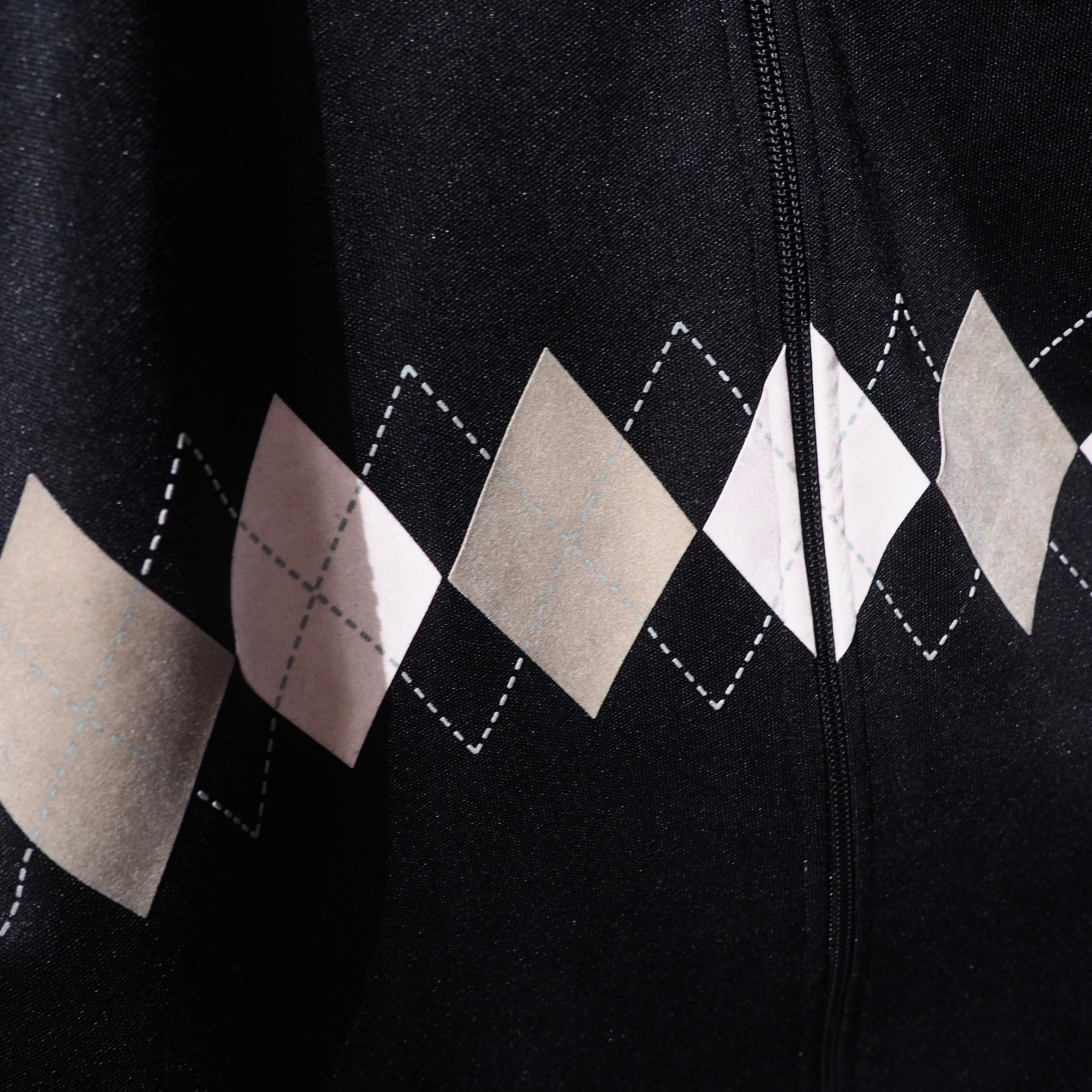" FRED PERRY " Suede Diamond Pattern vintage High neck Track jacket (made in portugal)
