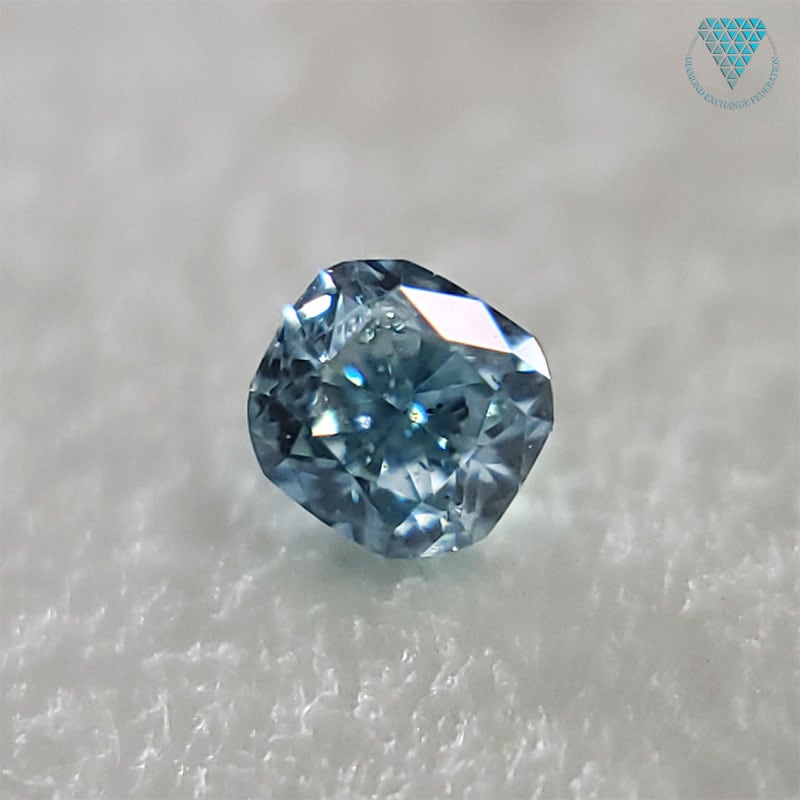 0.030 ct Fancy Intense Green Blue I1 CGL 天然 グリーン ブルー