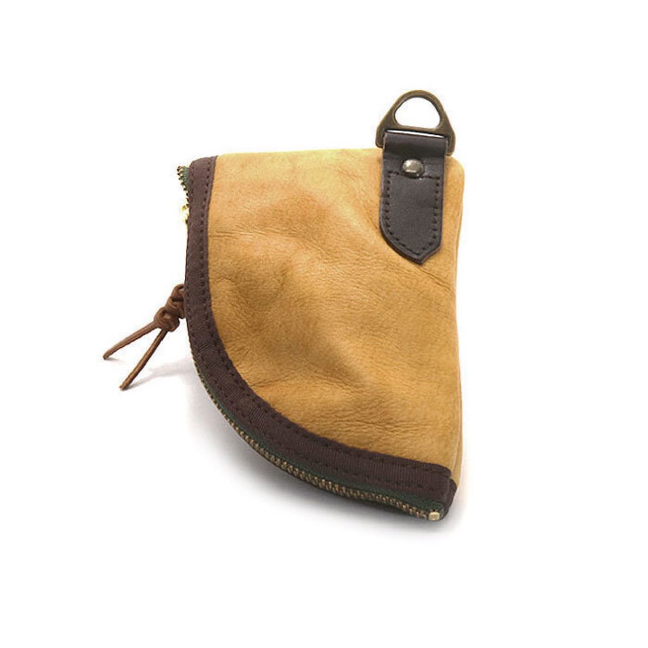 ポケット財布  / Leather knife-shape pocket wallet /マスタード レザー