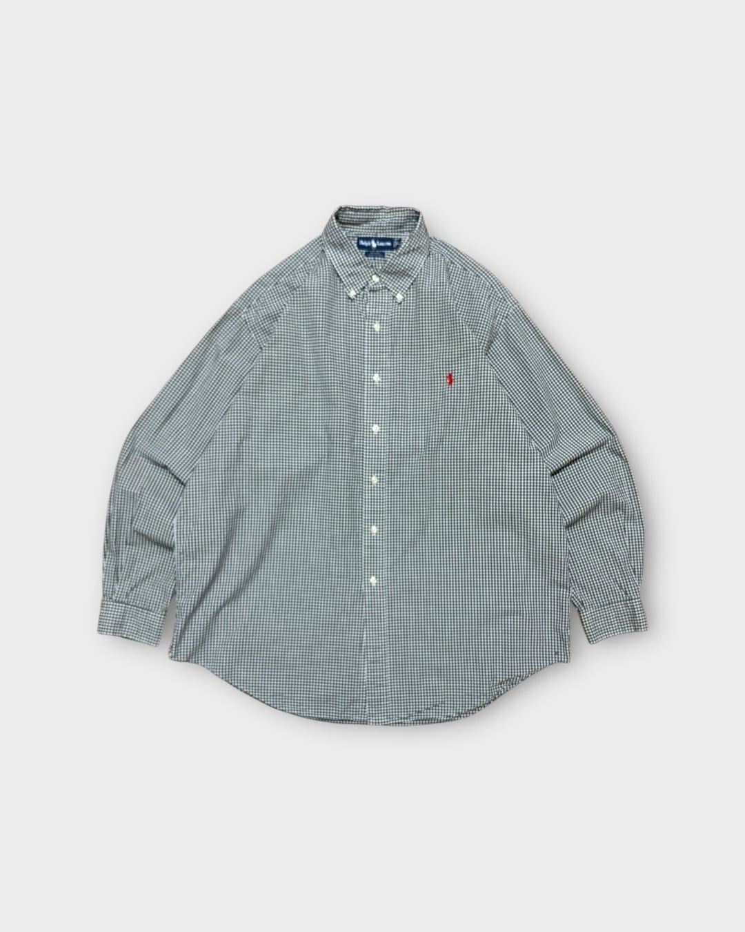 【VINTAGE】1990’s “Ralph Lauren” Gingham Check Button Down Shirt