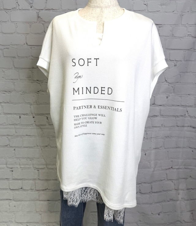 SALE！ayane アヤン　アシンメトリーストライプTシャツ　836623