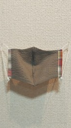 立体布マスク ハンドメイド チェック 薄手