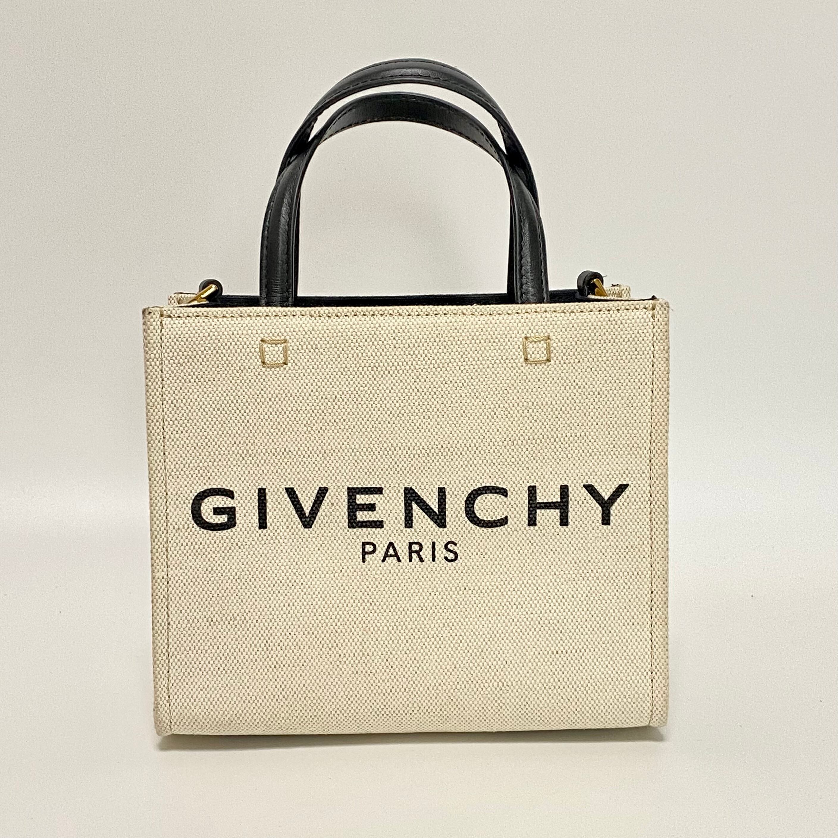 GIVENCHY ジバンシィ 2WAYバッグ ミニトートバッグ キャンバス×レザー 