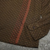 pattern polo shirt brown