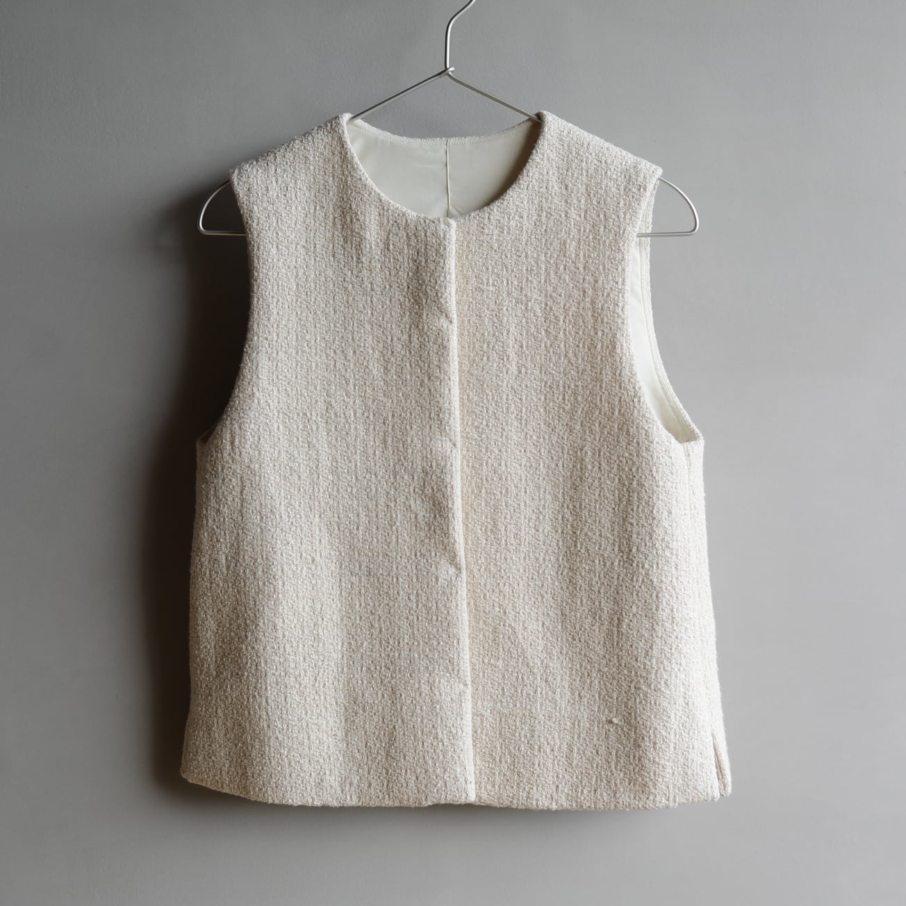 ほこ［プロフ必読］ えみおわす ヒマラヤウールのベスト 手紡ぎ手編み