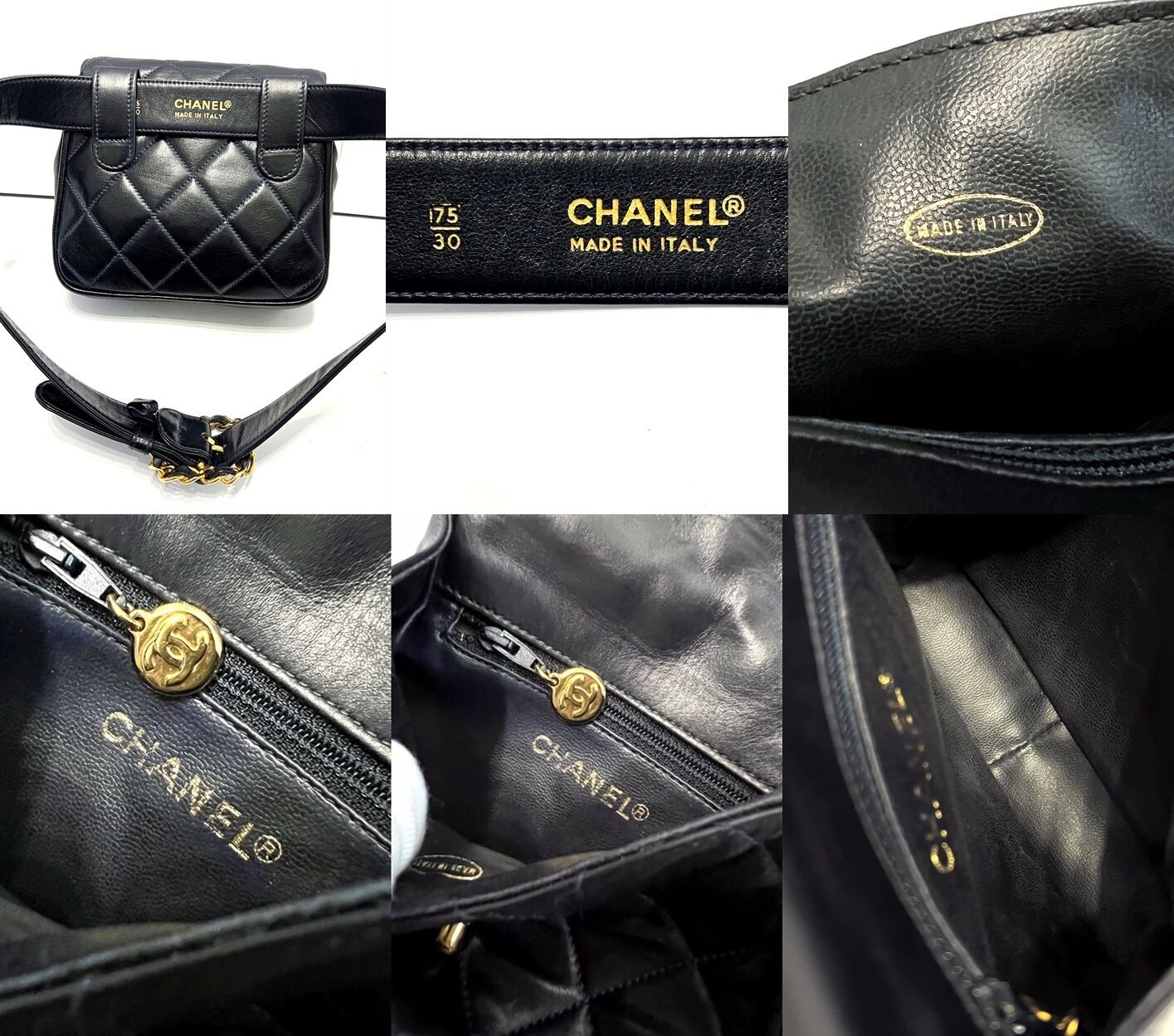 CHANEL ヴィンテージ シャネル ミニ マトラッセ ウエストバッグ クロス