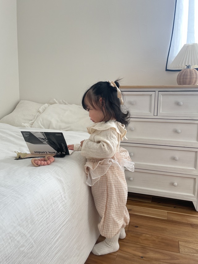 ꒰ 即納 ꒱ check frill pants