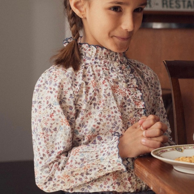 Marie puce - Liberty flower shirt