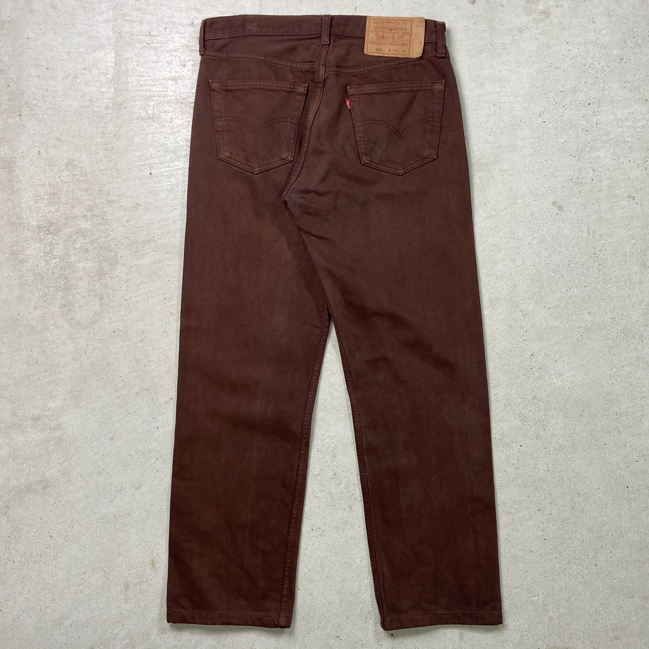 90年代 カナダ製 Levi's リーバイス 501 ストレート ブラウン デニム
