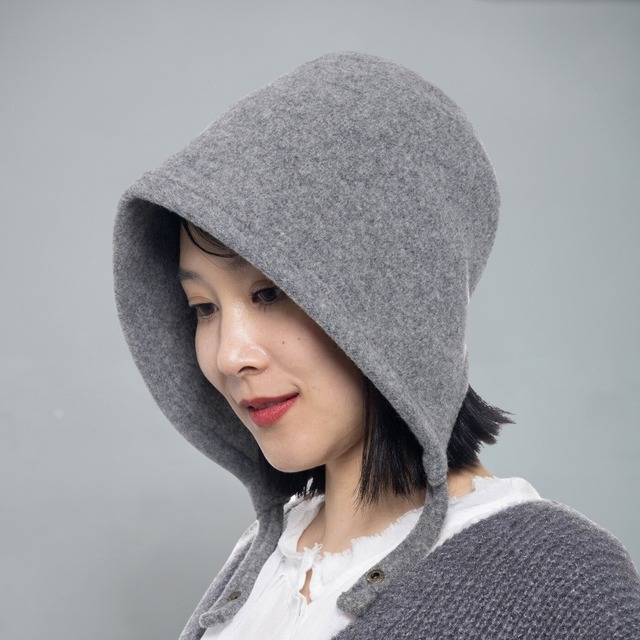 【2026AW】ウールバスクフード｜ベージュ／ブラック／グレイ／レッド／グリーン　　Wool Basque Hood