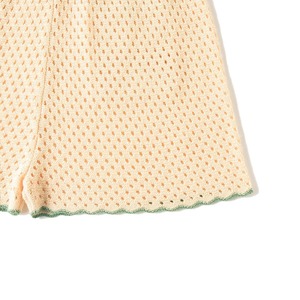 残り1点(4-5y) Knit Planet / Crochet Seaside Shorts/ CREAM＆GREEN