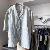 NICOLE FARHI FOR STEPHEN MARKS Stripe Linen S/S Shirt