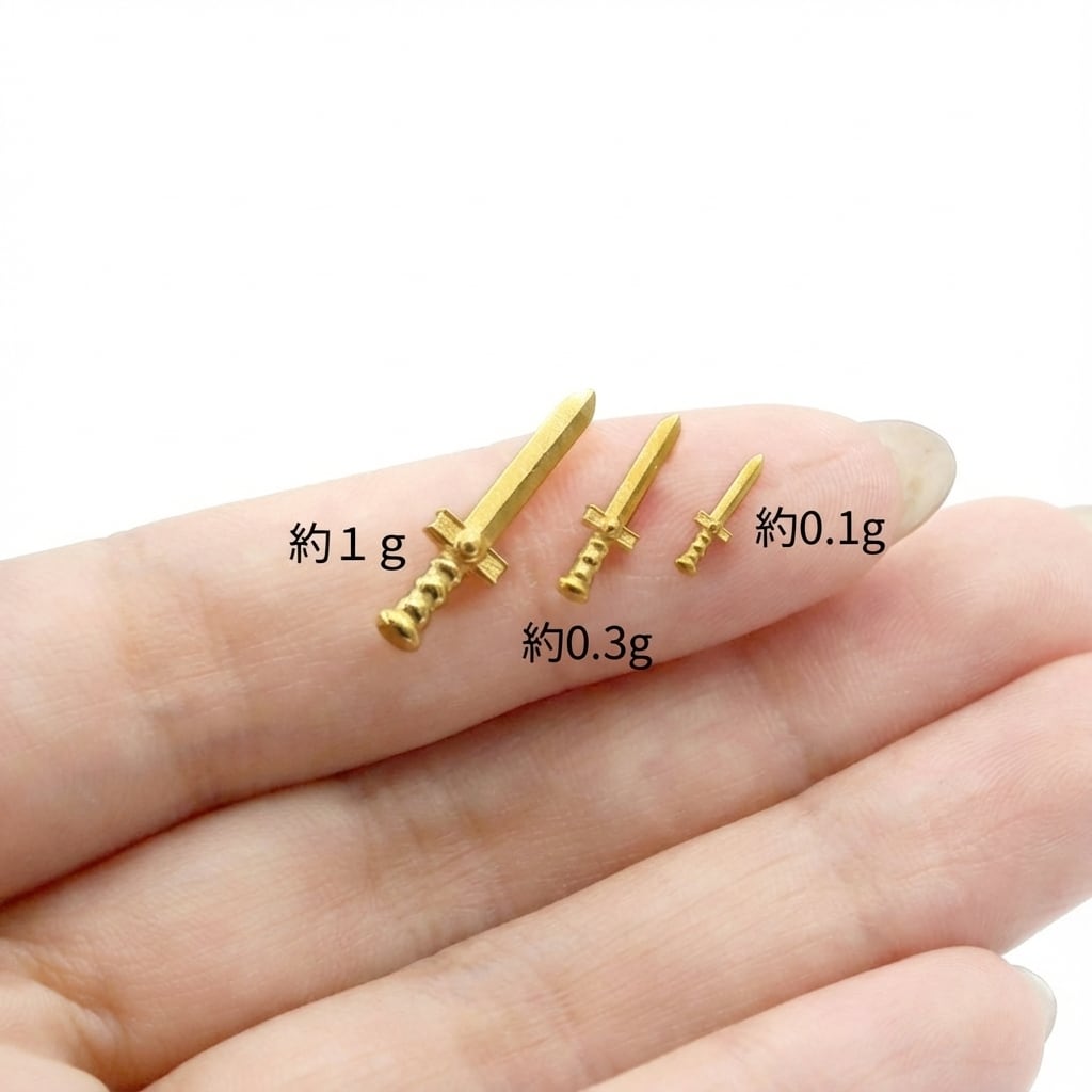 純金『草薙剣（くさなぎのつるぎ）』 モチーフ 約1g お守り【JUNGOLD