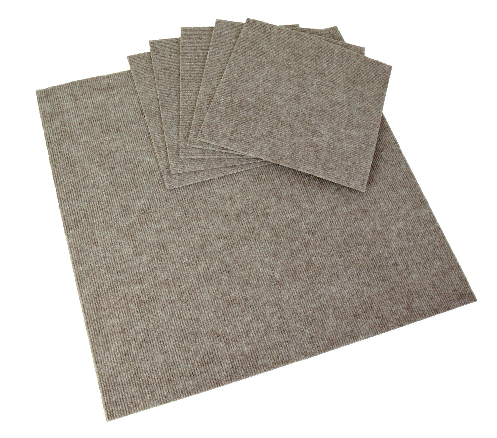 【人気】ワタナベ工業 国産タイルカーペット 吸着ぴたマット ループ 9枚組 30X30cm ベージュ
