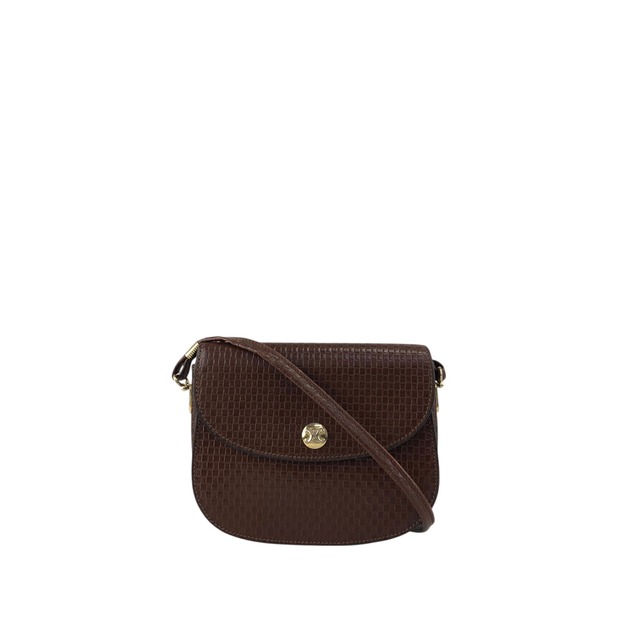 CELINE セリーヌ ショルダーバッグ ブラウン トリオンフ レザー ミニバッグ vintage ヴィンテージ オールド mgieg8