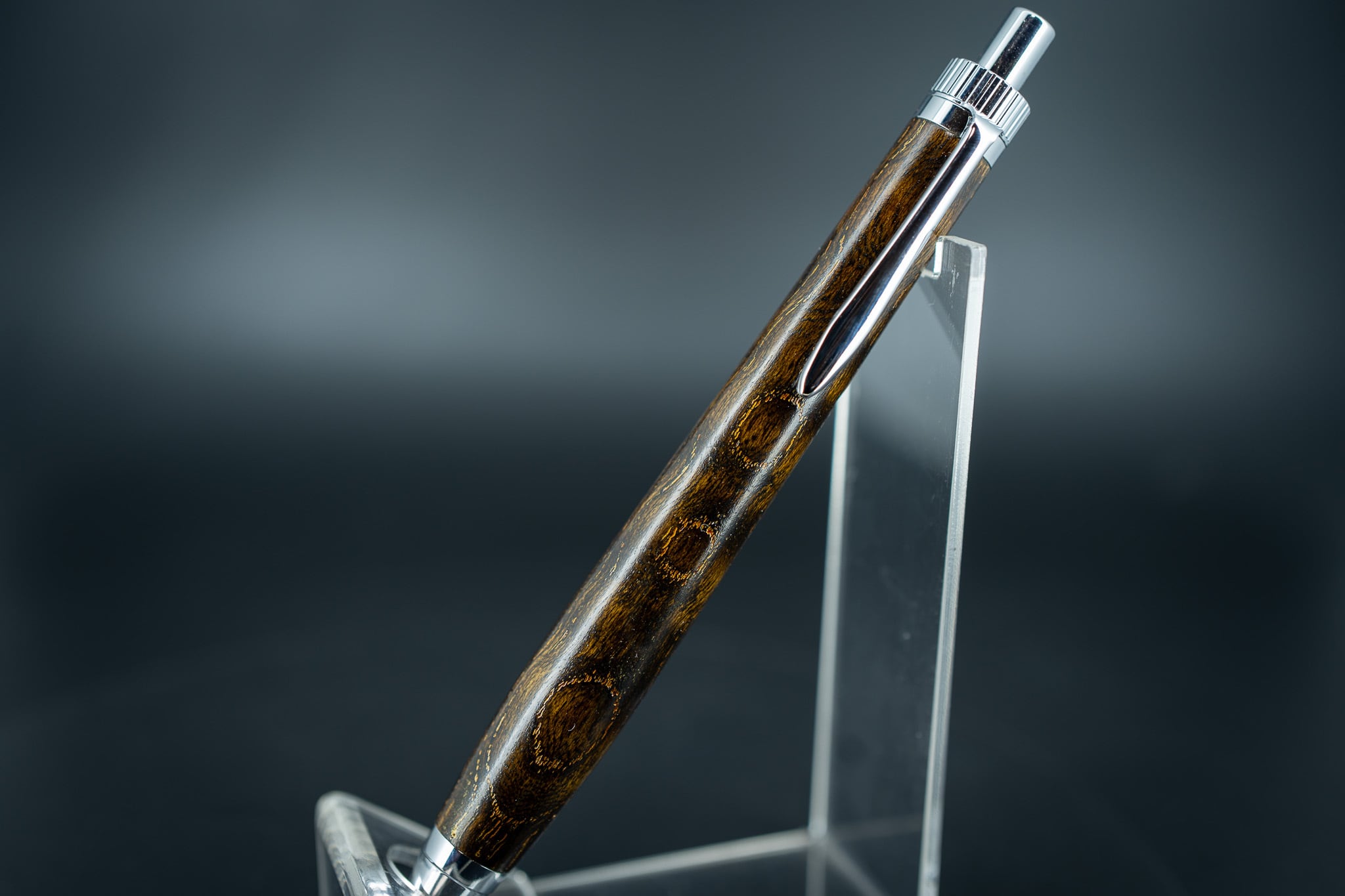 バット材の王様】 タモ 玉杢 拭き漆 silver MP | 木軸ペン工房 金杢犀