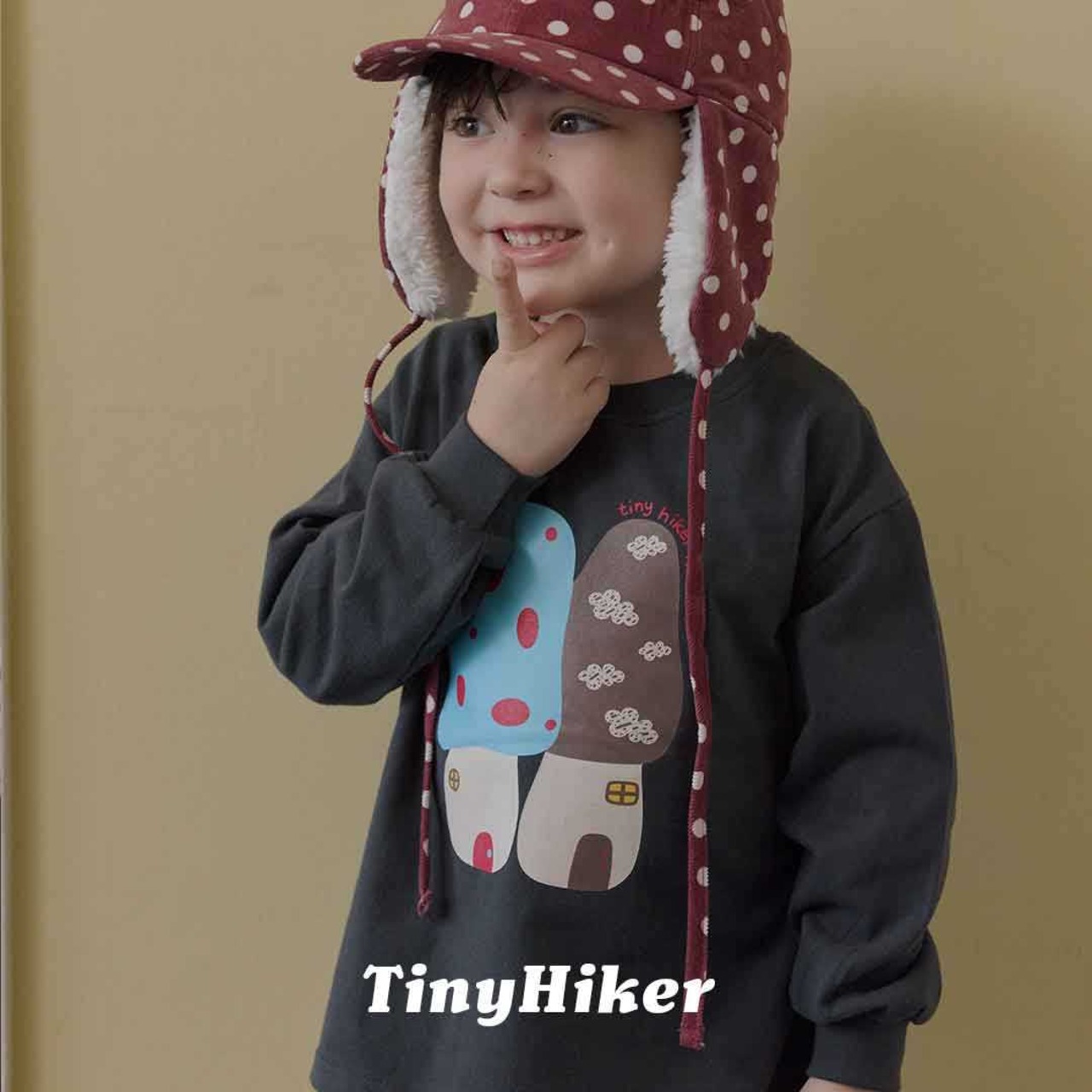 〖取寄〗韓国子供服 / 26winter / TinyHiker / マッシュルームT / キッズ *XS~XL*