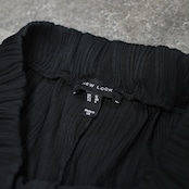 design wave pleats wide pants black