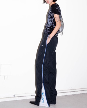 1980s NIKE - side zip-up nylon utility pants
