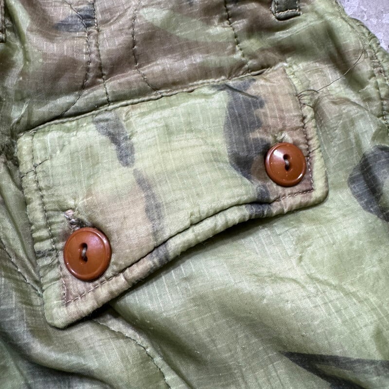 60's~ Unknown キルティングポンチョライナーカスタムファティーグ