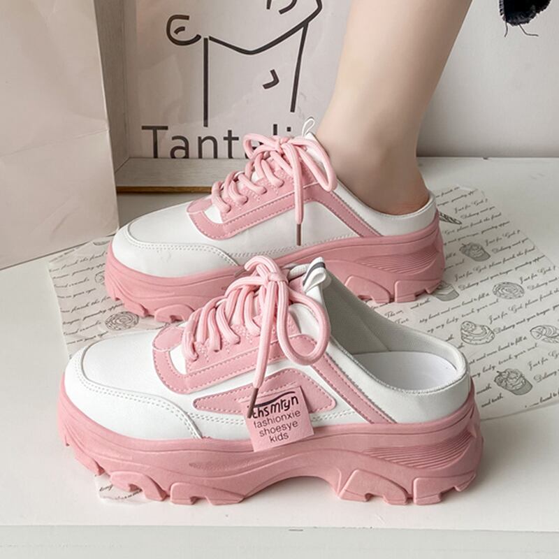 スニーカー レディース 厚底スニーカー 厚底 スリッポン ミュールスニーカー スリッパ かわいい シンプル カジュアル おしゃれ かっこいい クール モード系 ストリート こなれ感 ラフ メンズライク ボーイッシュ スポーティー 22.5cm 23.0cm 23.5cm 24.0cm 24.5cm 25.0cm 25.5cm ホワイト ピンク ブルー 無地 春 夏 学生 お出かけ 休日 アウトドア BBQ キャンプ リゾート 旅行 街歩き 公園デビュー 10代 20代 30代 韓国 普段使い 楽ちん