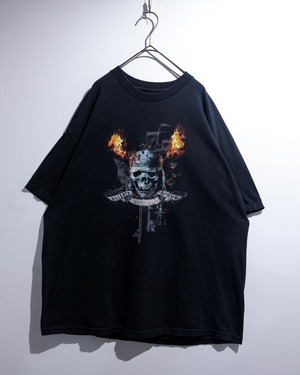 00s “Pirates of the Caribbean Anne” Black Print T-Shirt