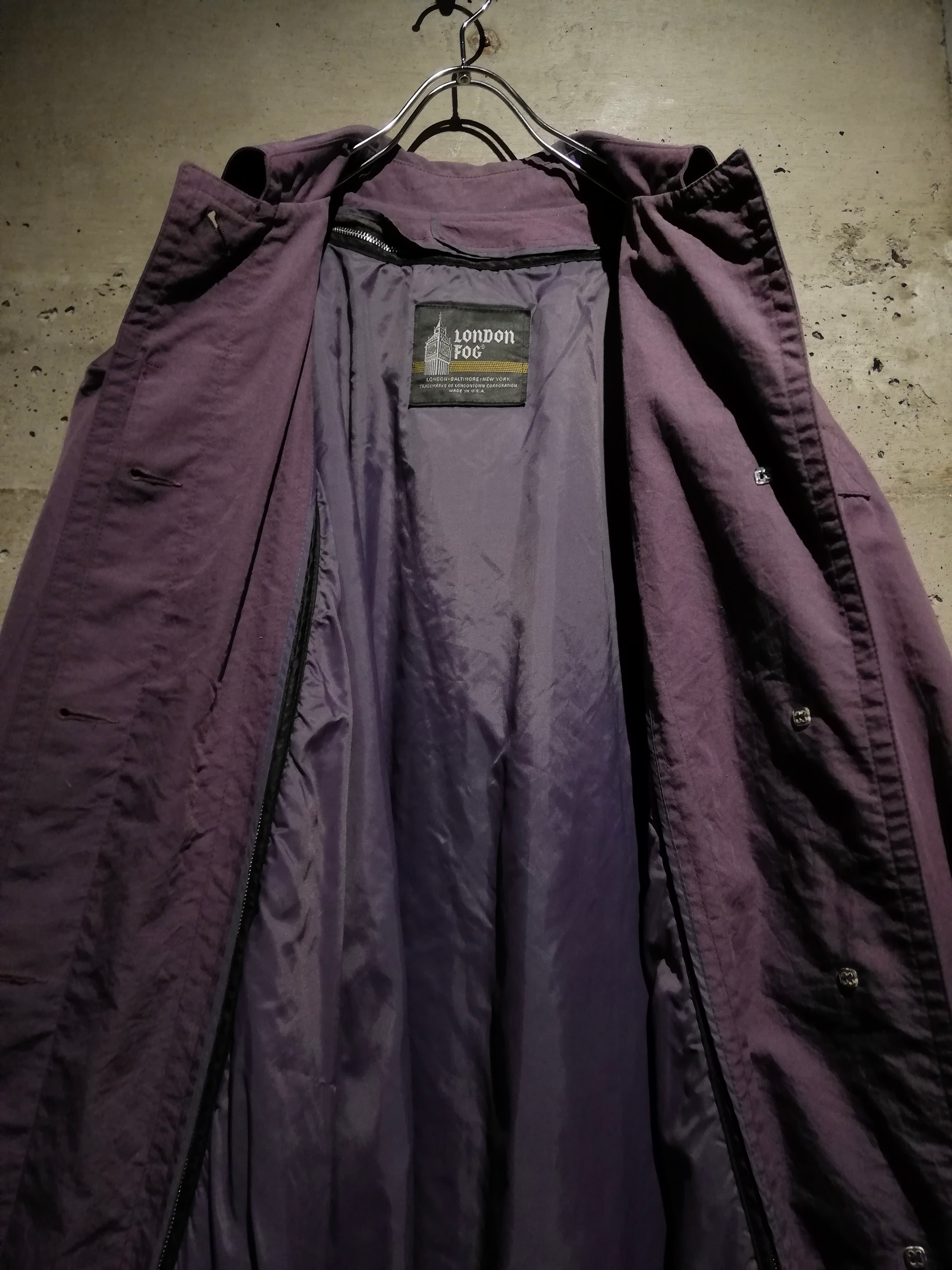 LONDON FOG パープル ロングコート