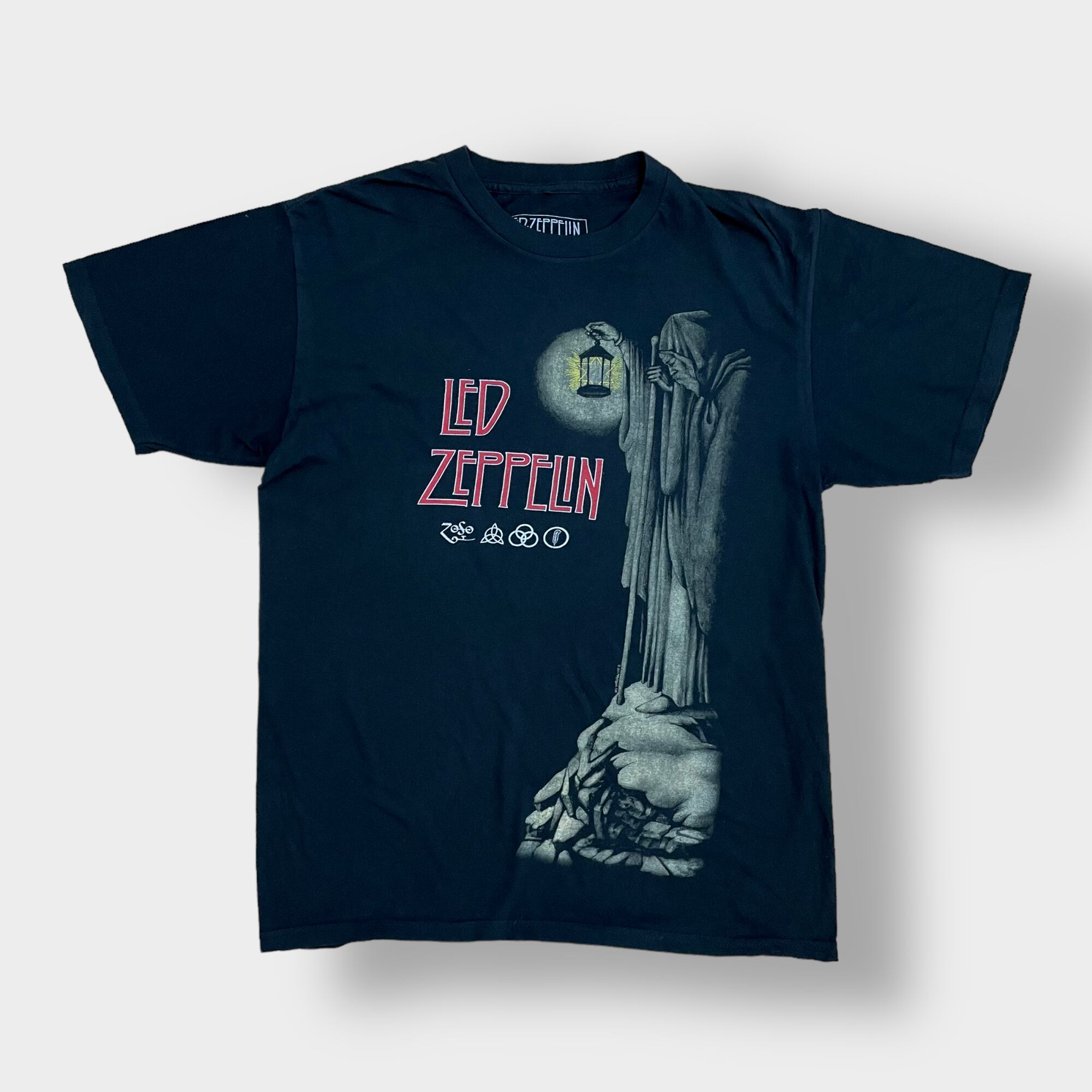 【Led Zeppelin】MEXICO製 バンド Tシャツ オフィシャル バンt ロックt レッドツェッペリン ジミーペイジ ロバートプラント  ボンゾ プリント ロゴ M US古着 | 古着屋手ぶらがbest powered by BASE