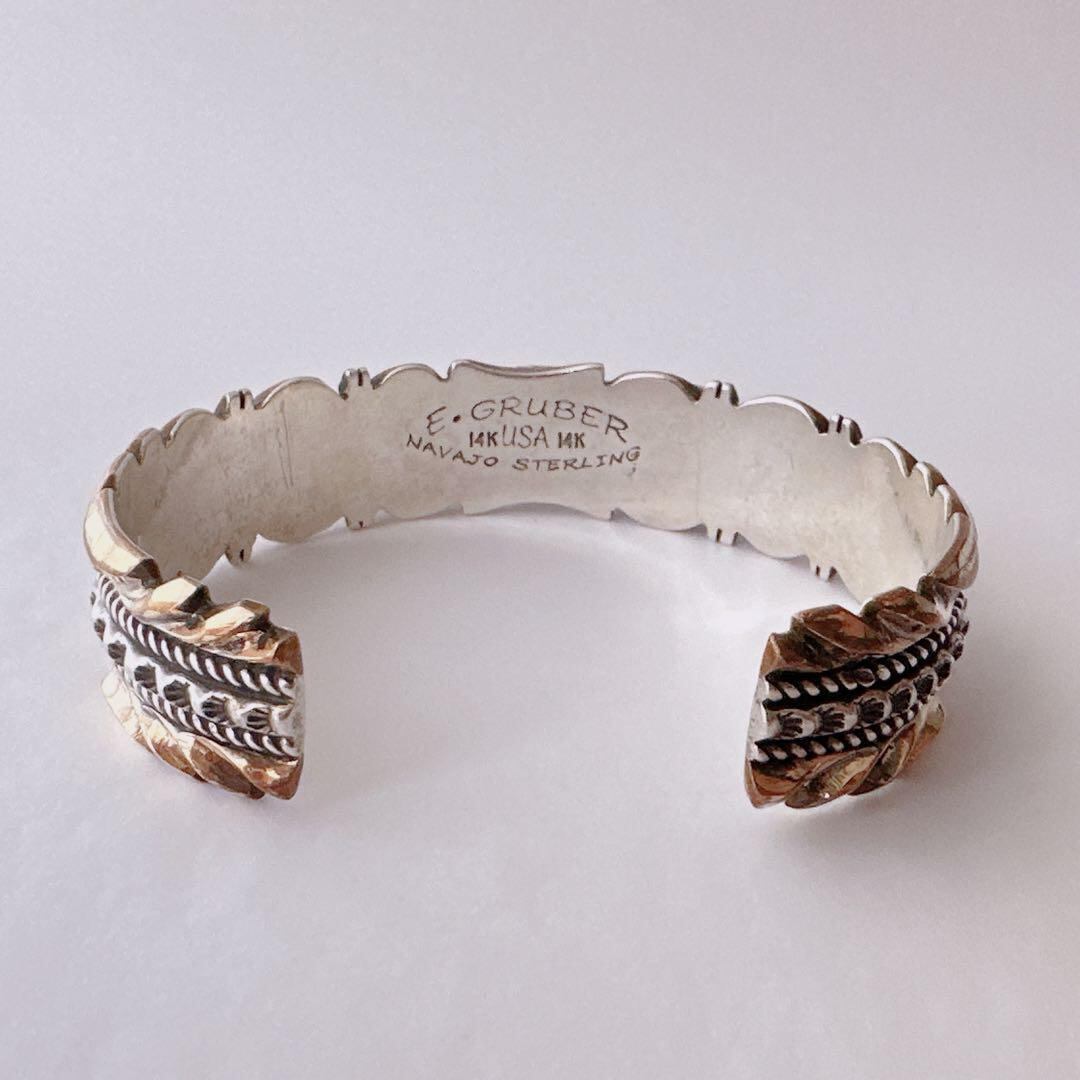 J609】Vintage Navajo 14K & SV925 Bangle | ROOM925