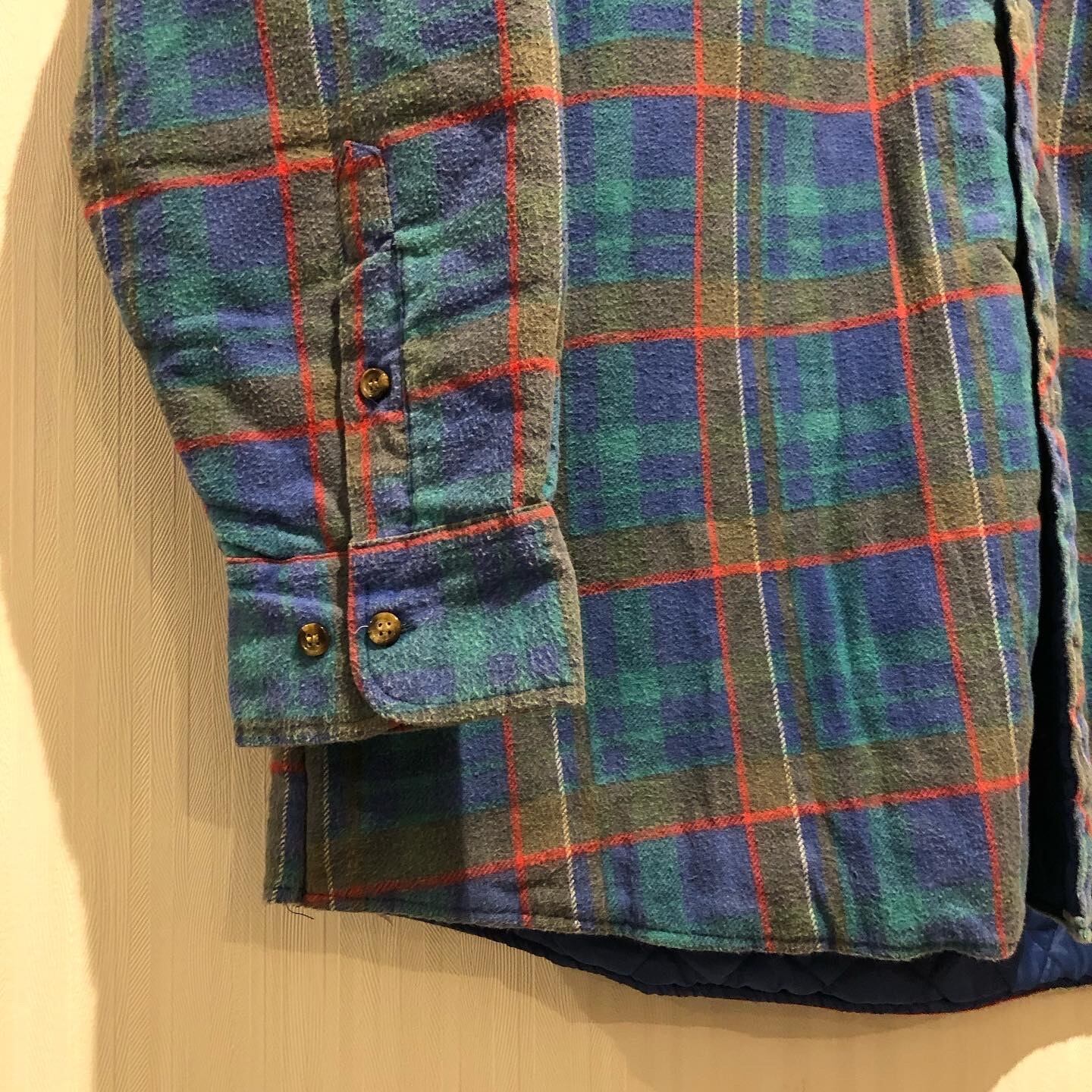 90s SAUGATUCK quilting heavy flannel shirt jacket【高円寺店
