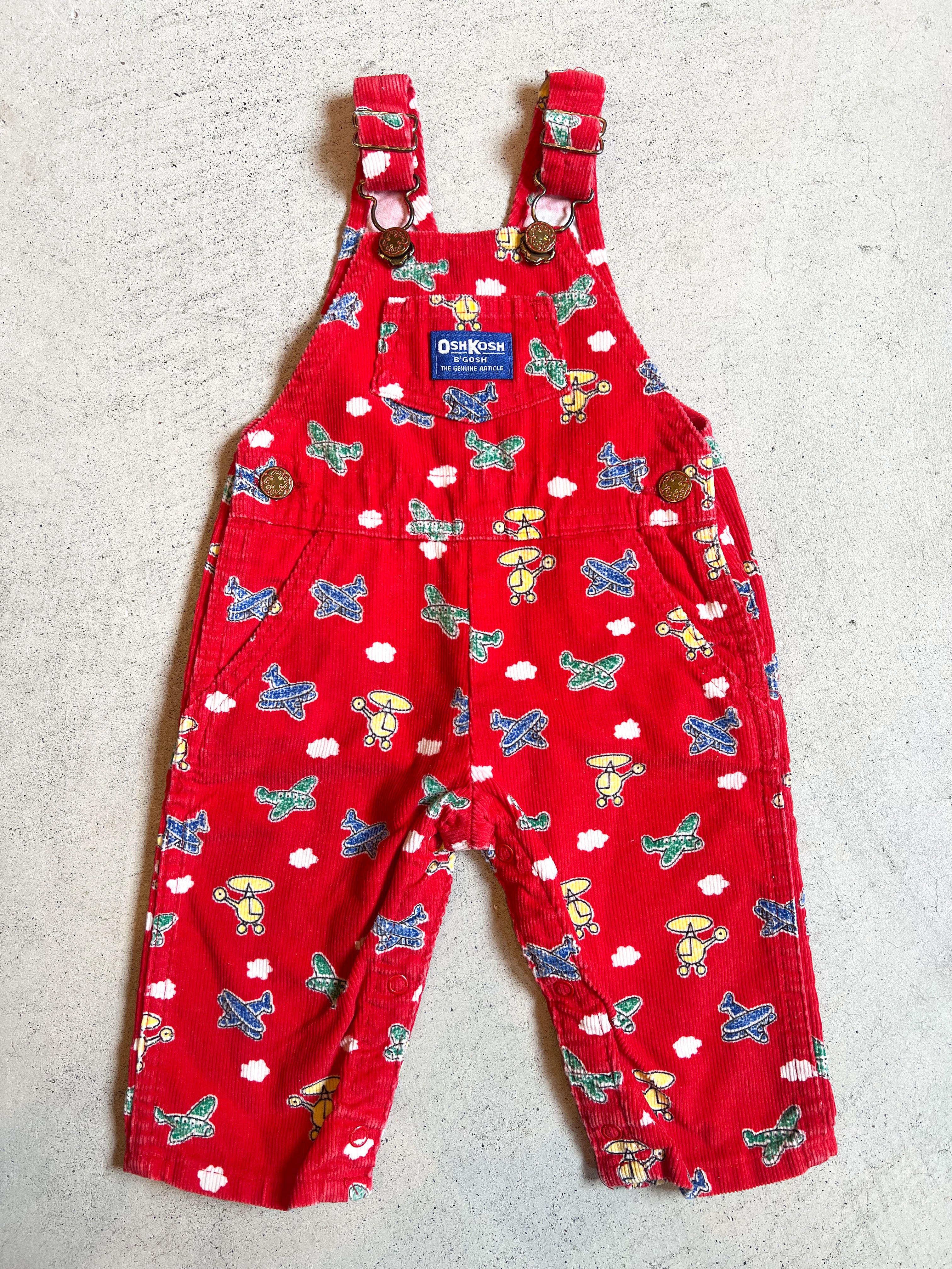 【60-70cm】VINTAGE 80'S オシュコシュ コーデュロイ オーバーオール【b209】