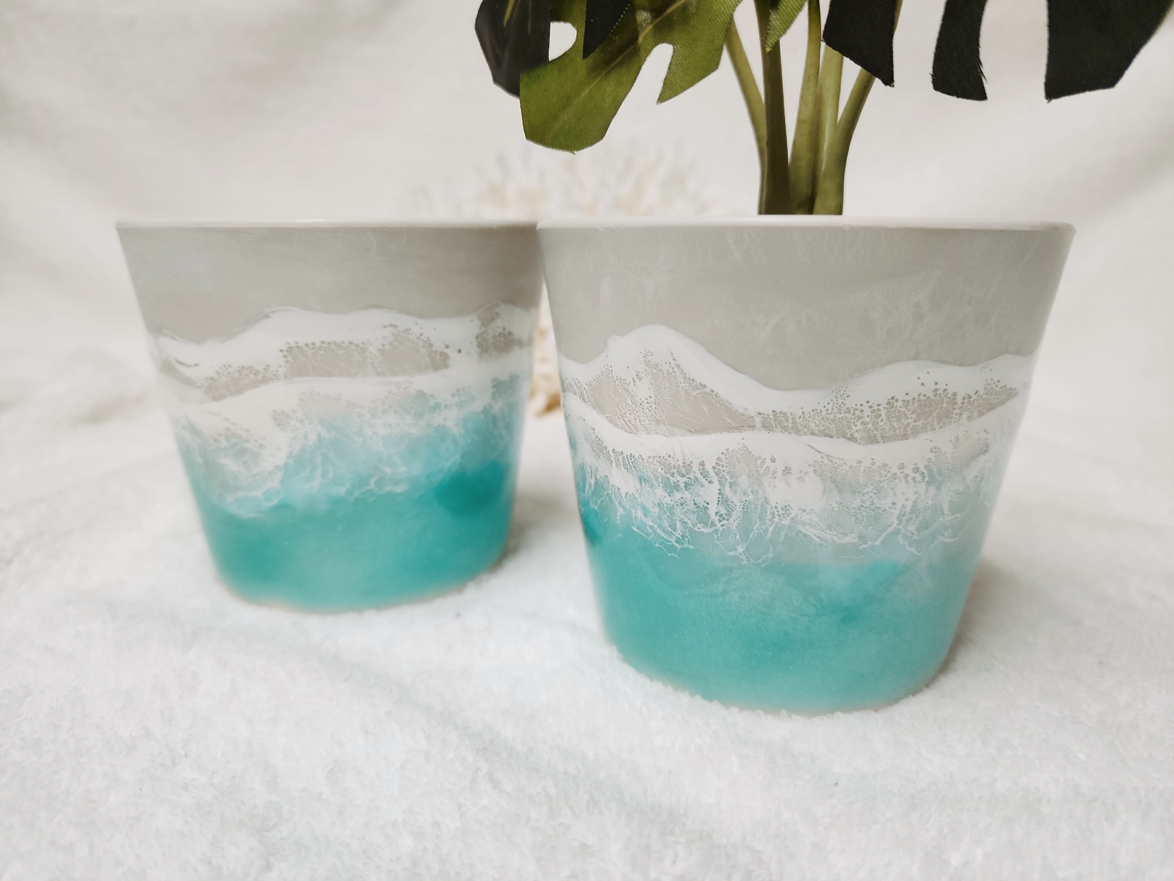 387.オーシャンレジンアート 植木鉢 穴なし