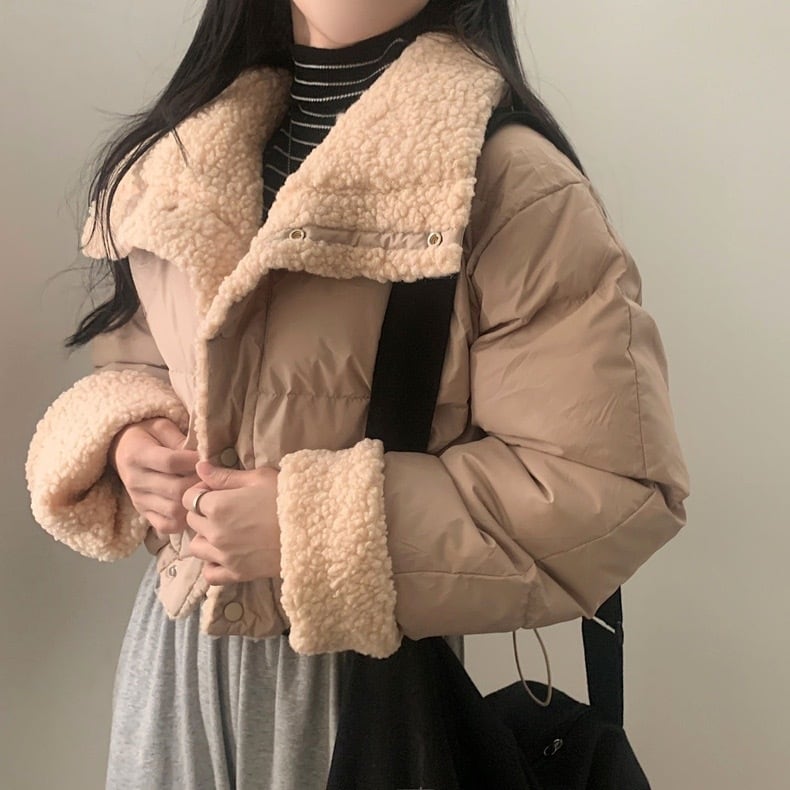 3色♡リバーシブル2wayボアショート丈エコダウン