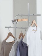 ハンガー 幅50×奥行30×高さ167.5cm 衣類収納 省スペース スリム 薄型 ダークグレー