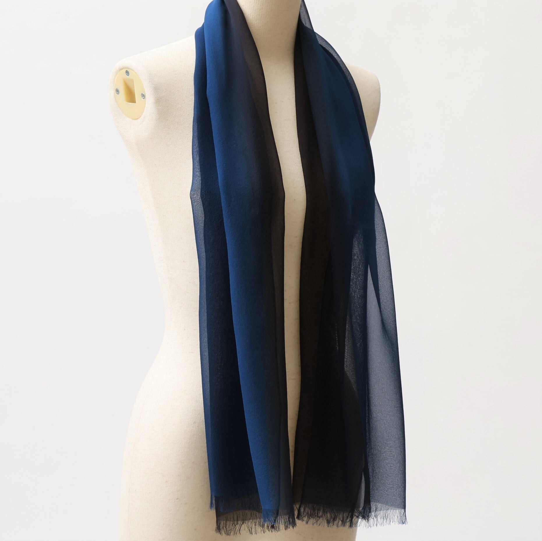 UTSURO スカーフ 黒×青