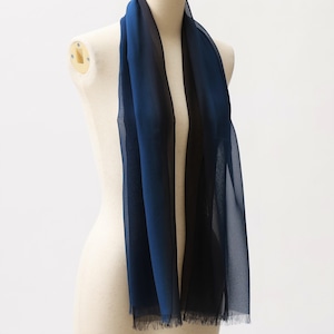 UTSURO スカーフ 黒×青