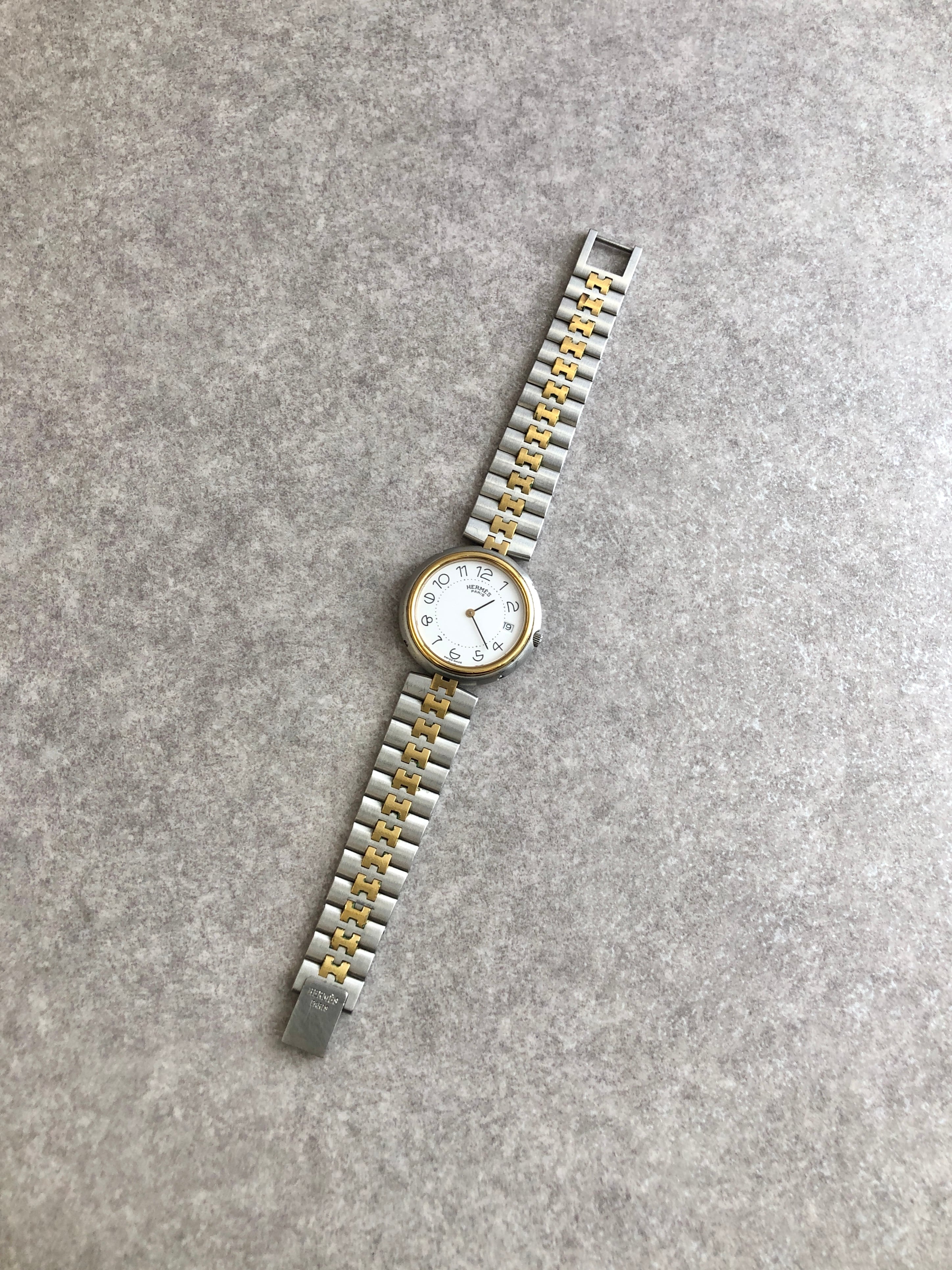 HERMES エルメス 腕時計 シルバー ステンレススチール クリッパー